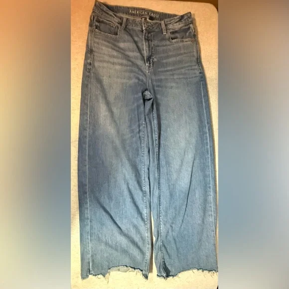 American Eagle Super High Rise Baggy Wide Leg Jeans 👖 - Picture 4 of 12